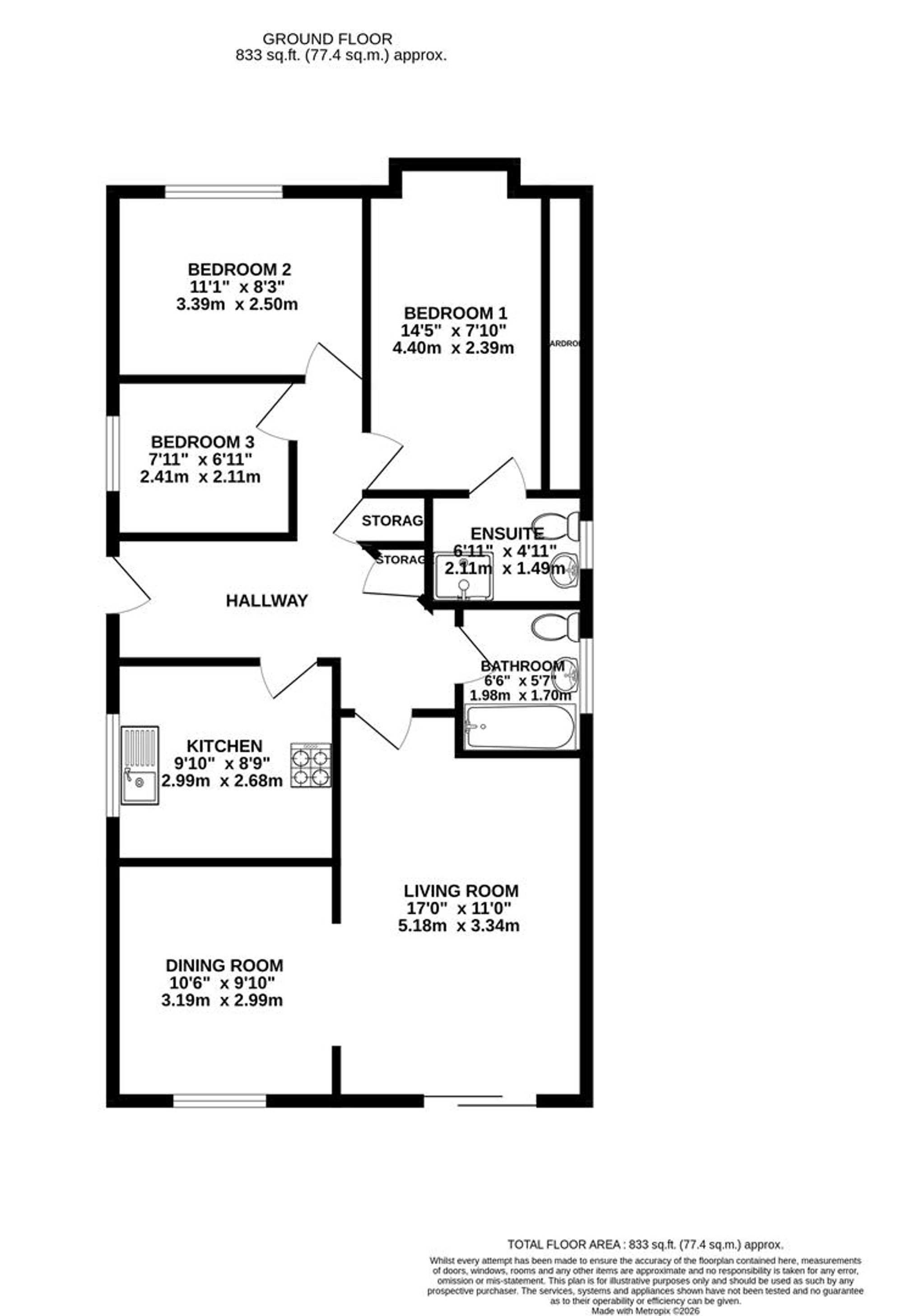 15 Halesworth Close, Chesterfield floorplan