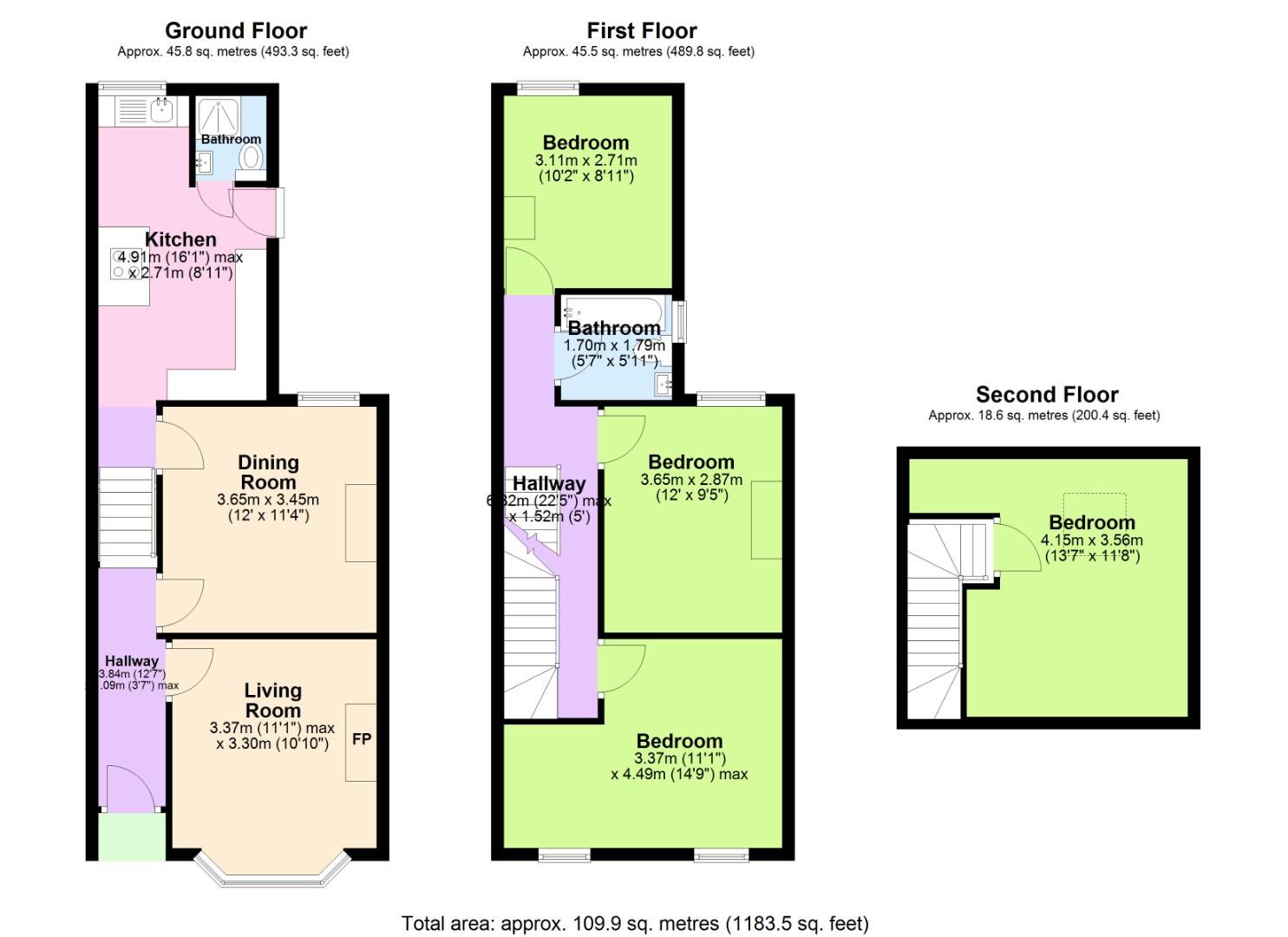 3, Hawksworth Road, Nottingham floorplan