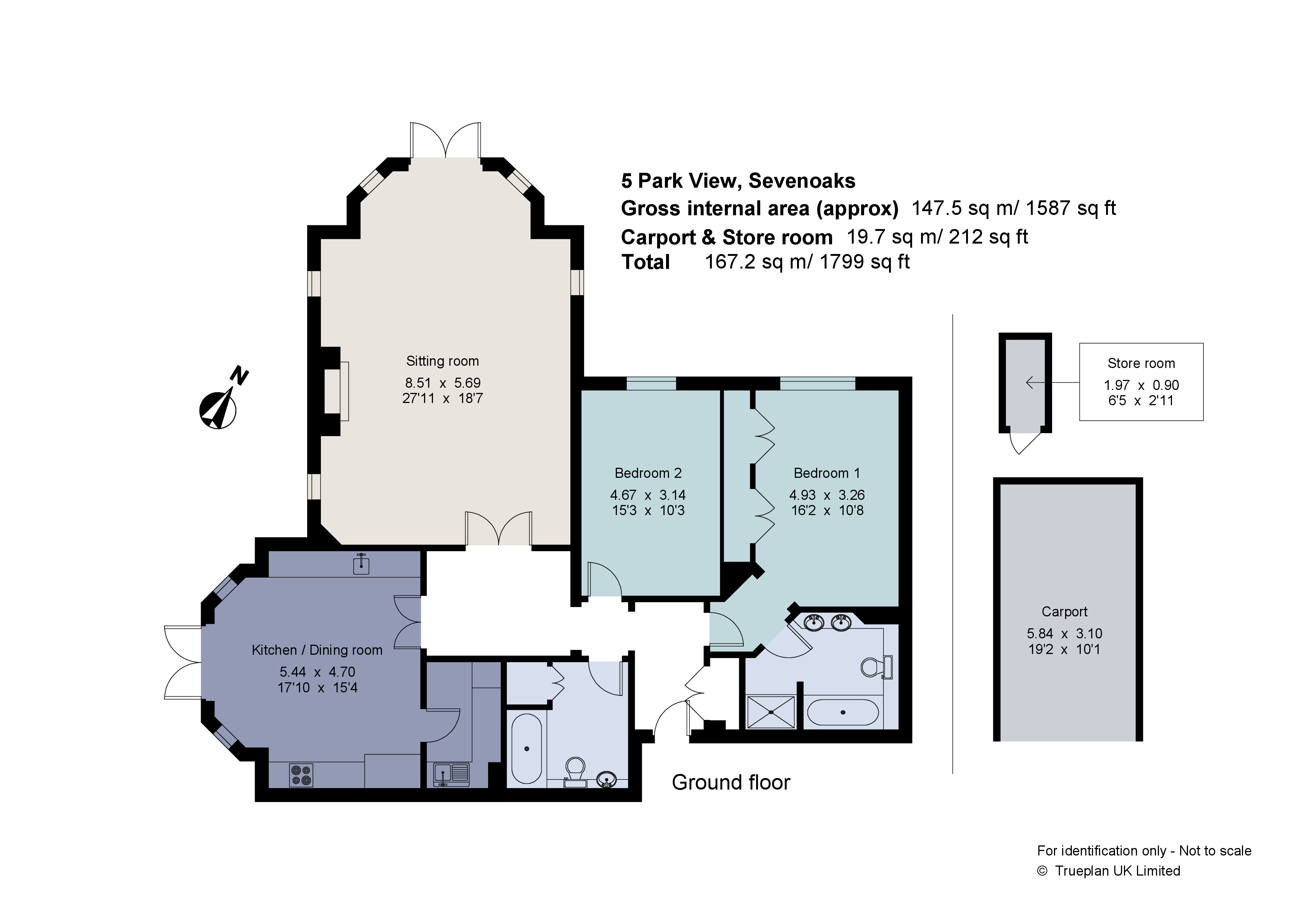 5 Park View,, Seal Hollow Road, Kent floorplan
