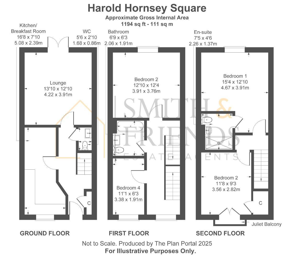 15, Harold Hornsey Square, Hartlepool floorplan
