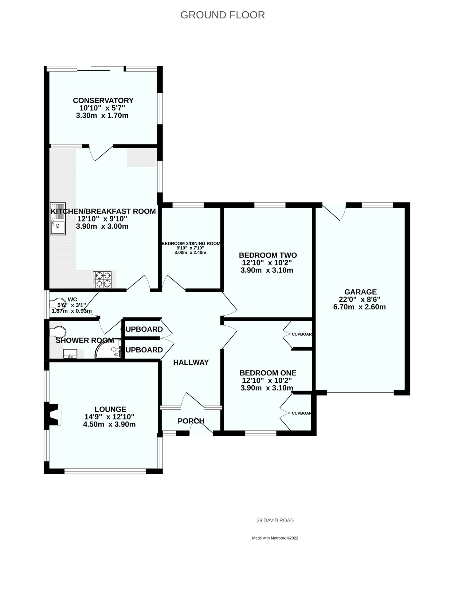 David Road, Paignton, Devon TQ3, 3 bedroom detached bungalow for sale