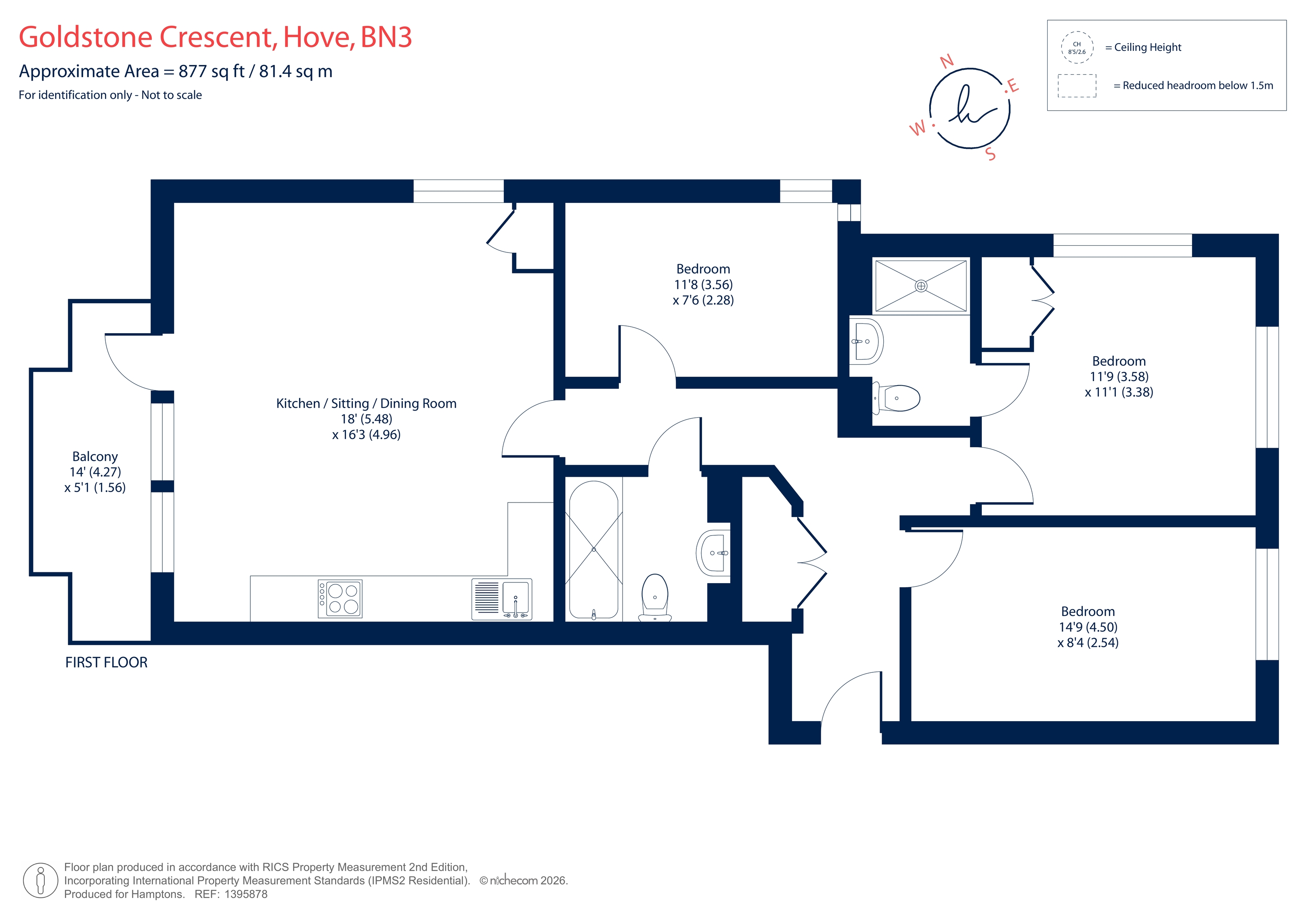 Goldstone Crescent, Hove, BN3 floorplan