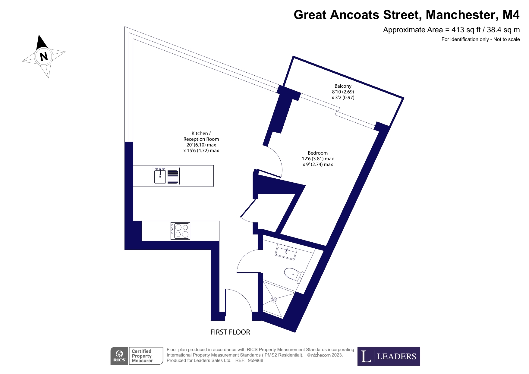 Apartment 197 Islington Wharf, 153, Great Ancoats Street, Manchester floorplan
