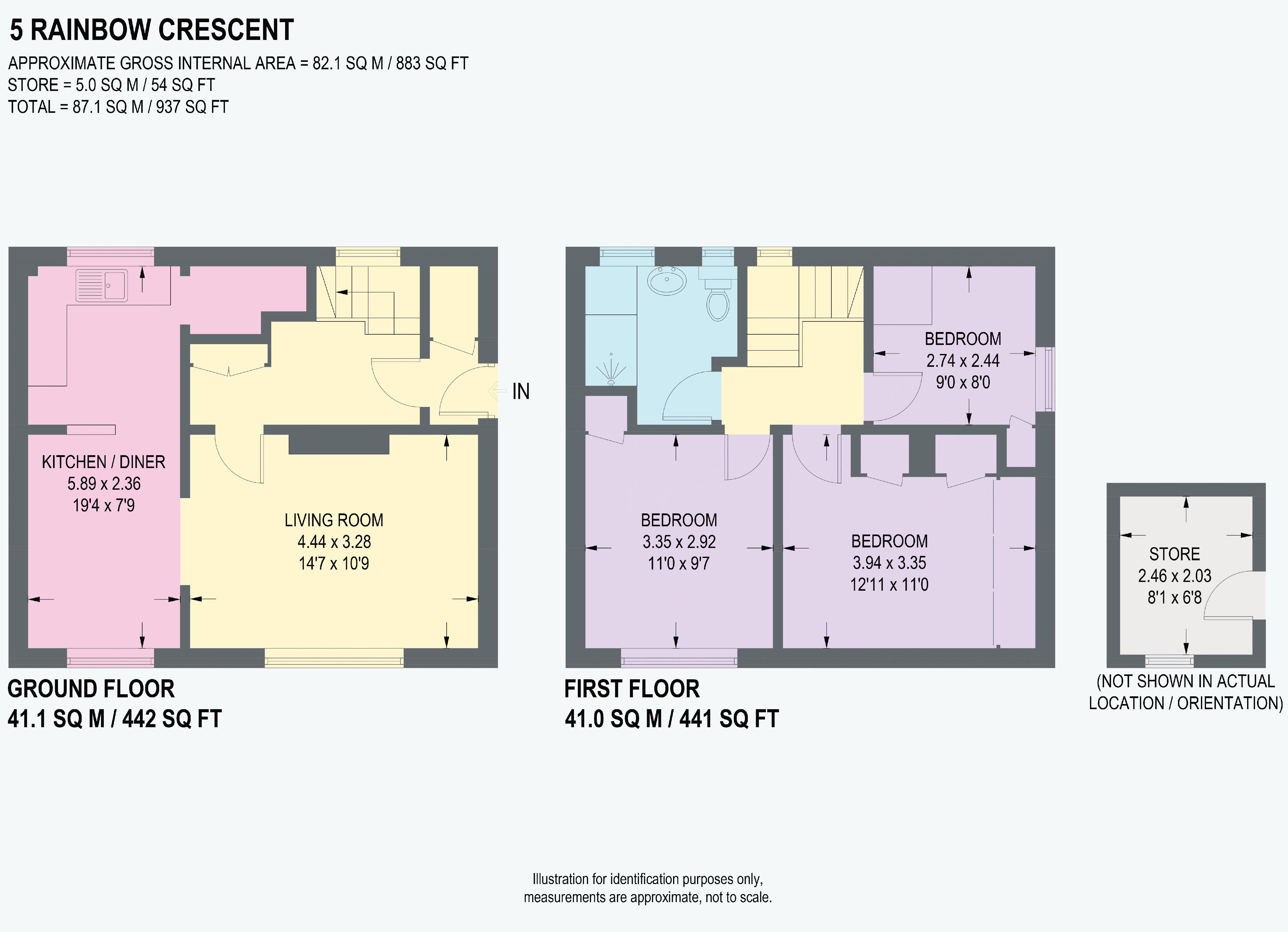 5, Rainbow Crescent, Sheffield floorplan