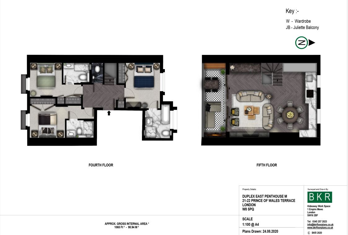 12A, East Penthouse, High Street Kensington floorplan