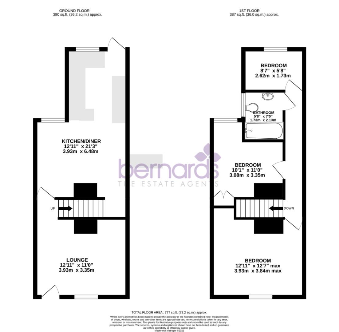 132, Locksway Road, Southsea floorplan