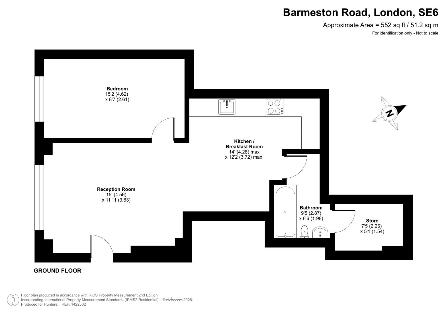 Flat 5, Talent Factory Apartments, 8-12 Barmeston Road, London floorplan