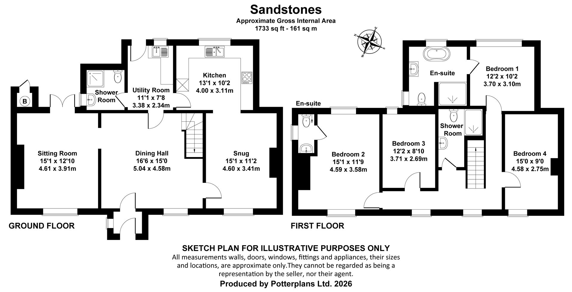 Sandstones, Laceys Lane, Ventnor floorplan