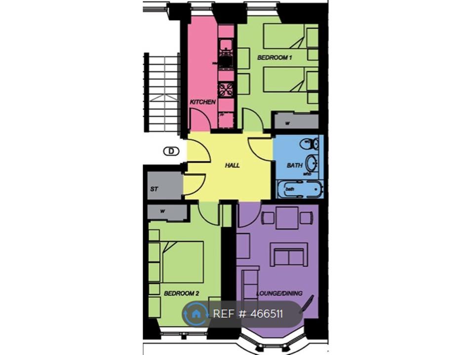 2 Bedrooms Flat to rent in Ancroft Street, Glasgow G20