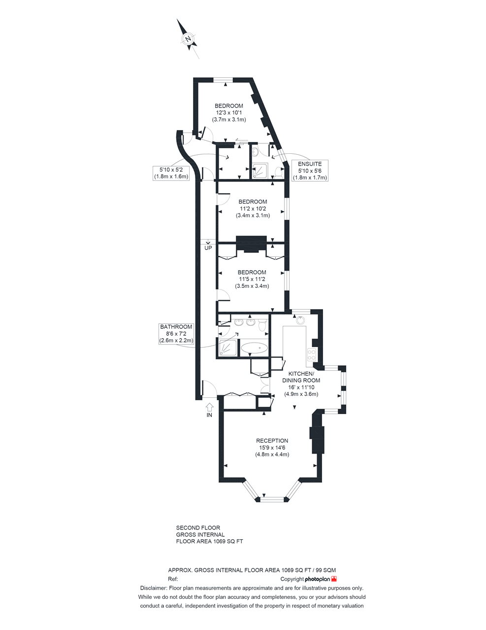 3 Bedrooms Flat to rent in Rosemary Court, Fortune Green Road, London NW6