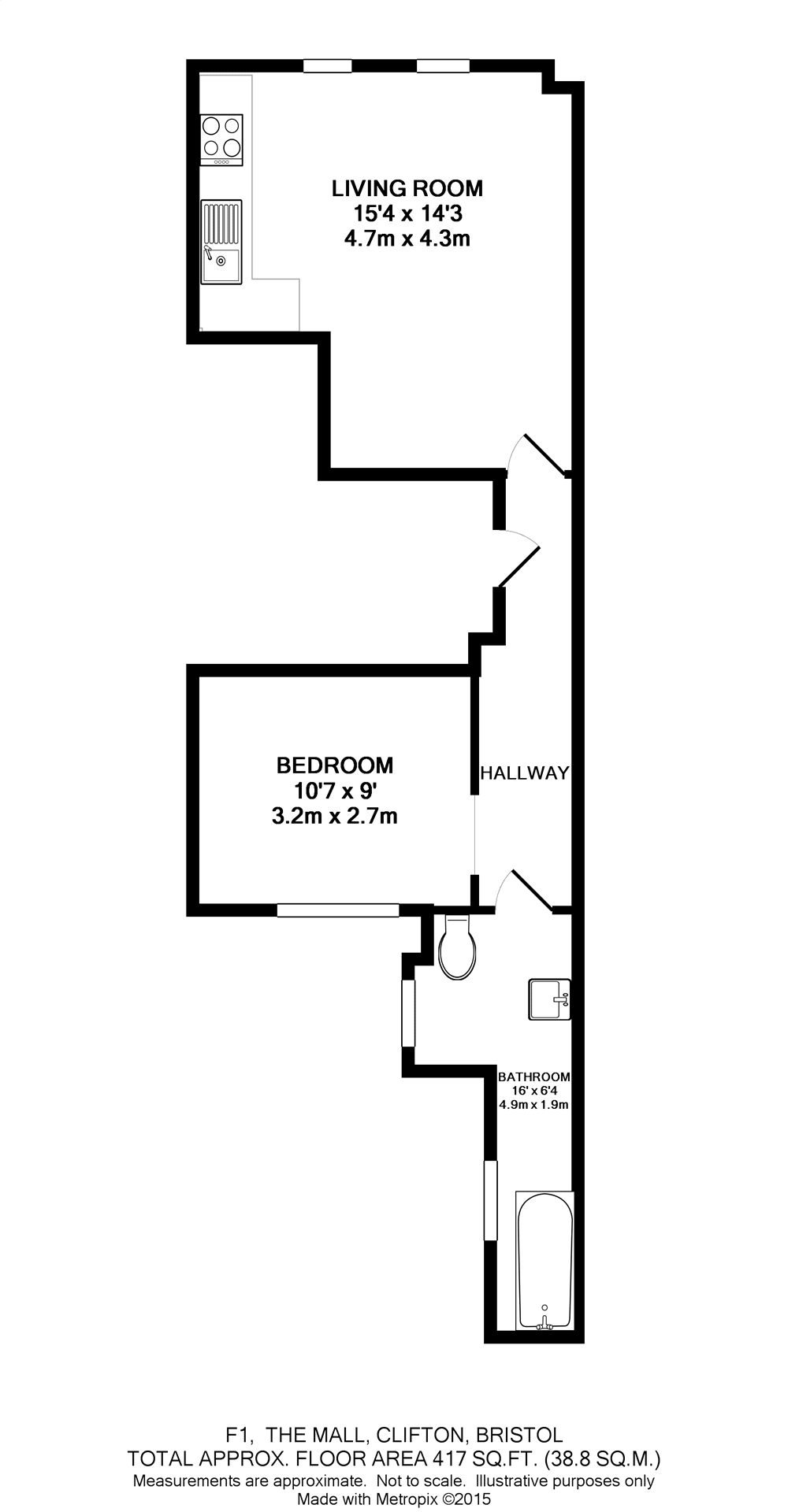 1 Bedrooms Flat to rent in The Mall, Clifton Village, Bristol BS8