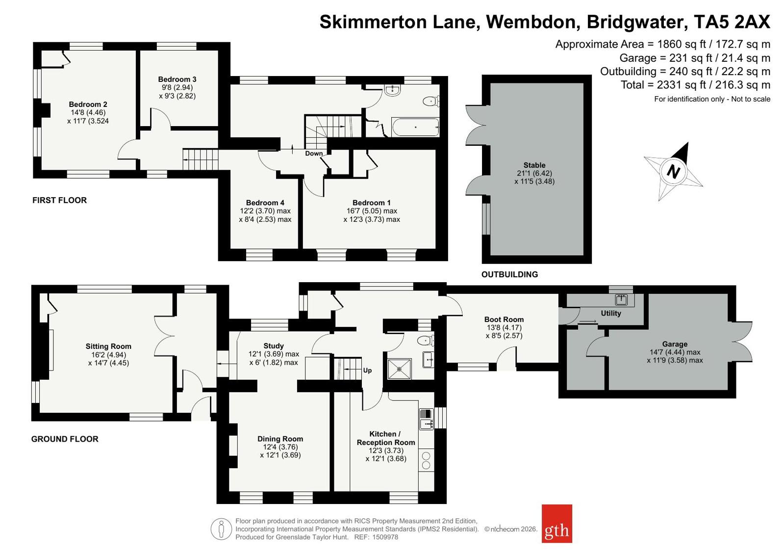 Sandford Cottage, 2, Skimmerton Lane, Bridgwater floorplan