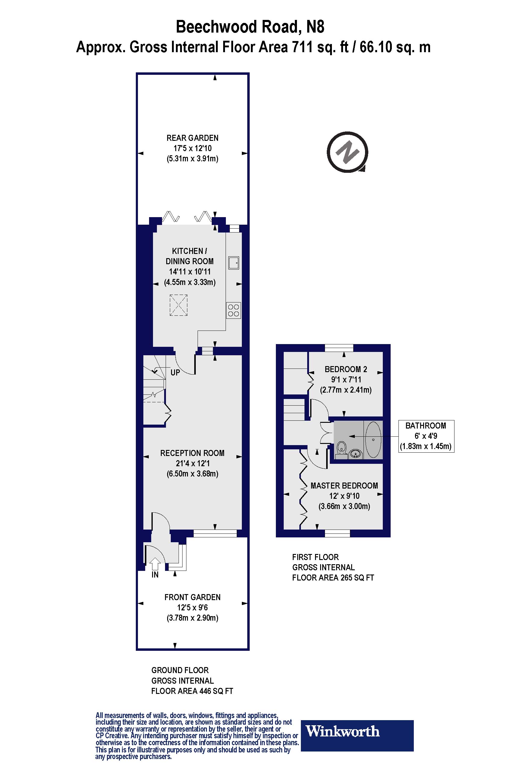 2 Bedrooms  to rent in Beechwood Road, London N8