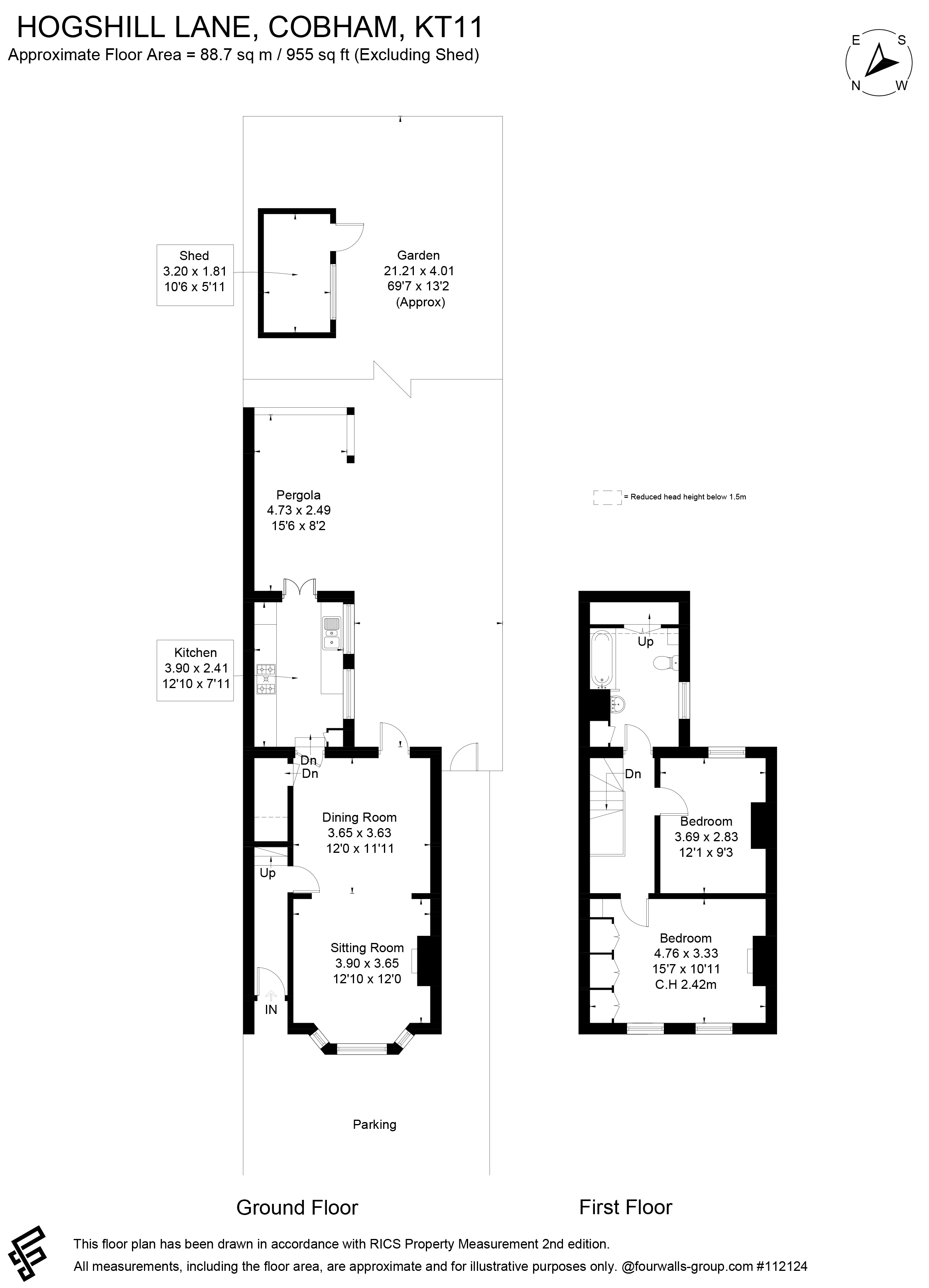 24, Hogshill Lane, Cobham floorplan