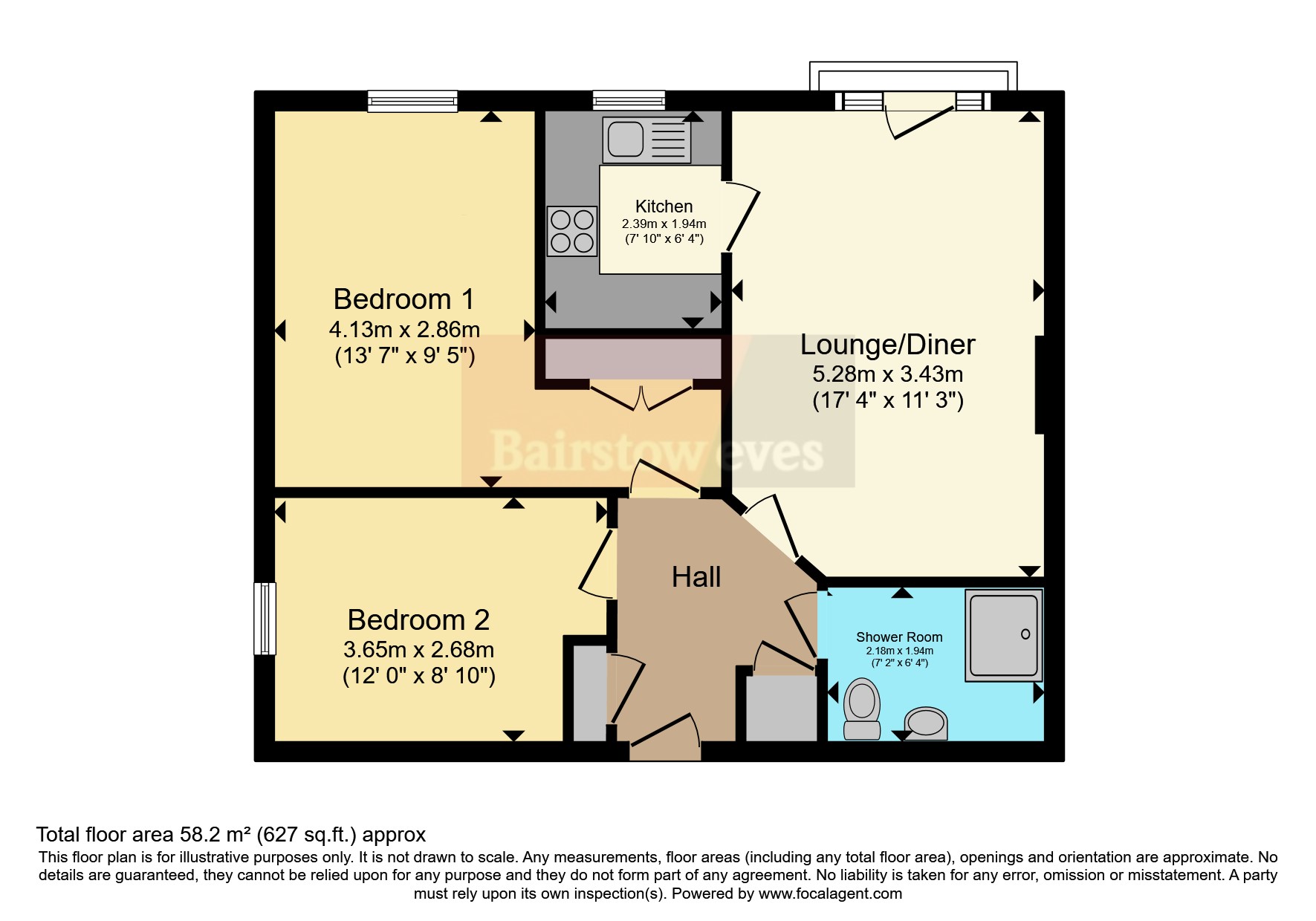 Flat 21,,, Pegasus Court, Caterham floorplan