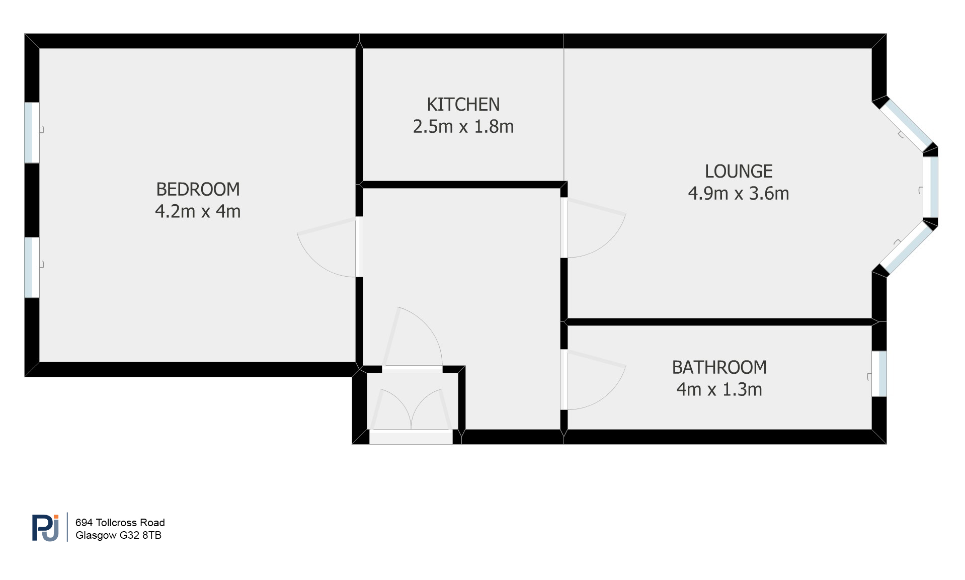 Flat 3/1, 694 Tollcross Road, Tollcross, Glasgow floorplan