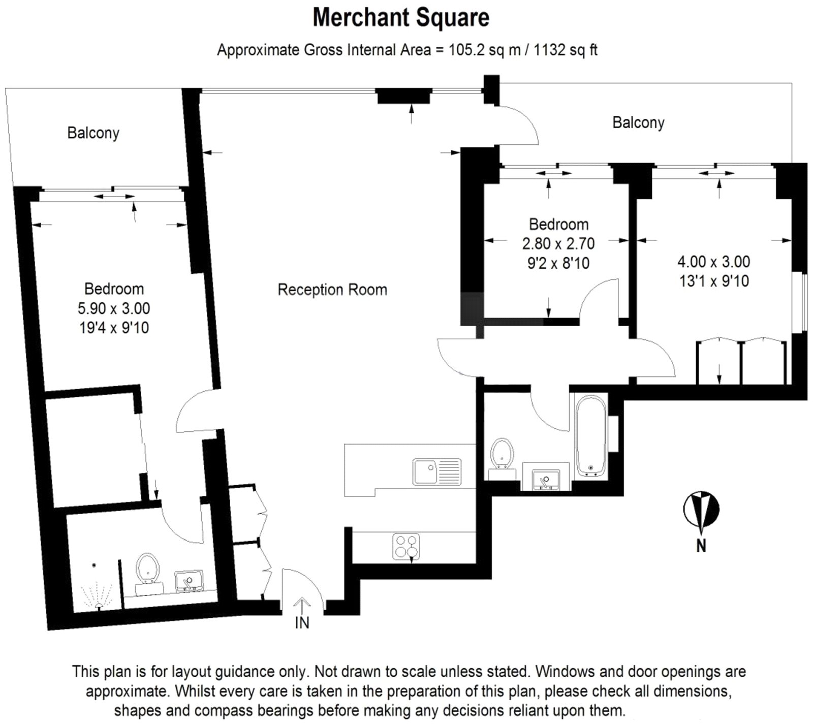 3 Bedrooms Flat to rent in 3 Merchant Square, Paddington, London W2