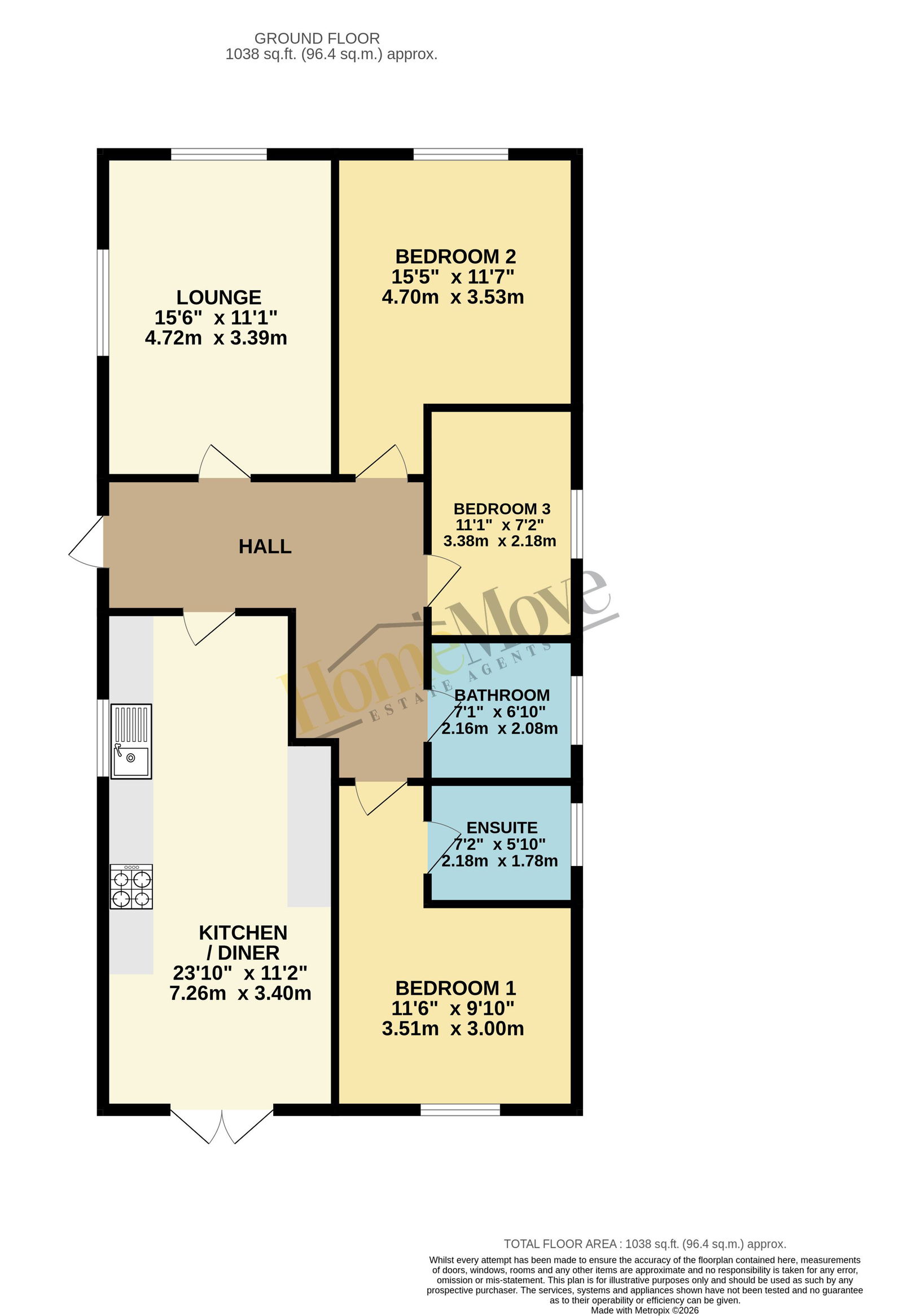 8, Keaton Close, Skegness floorplan