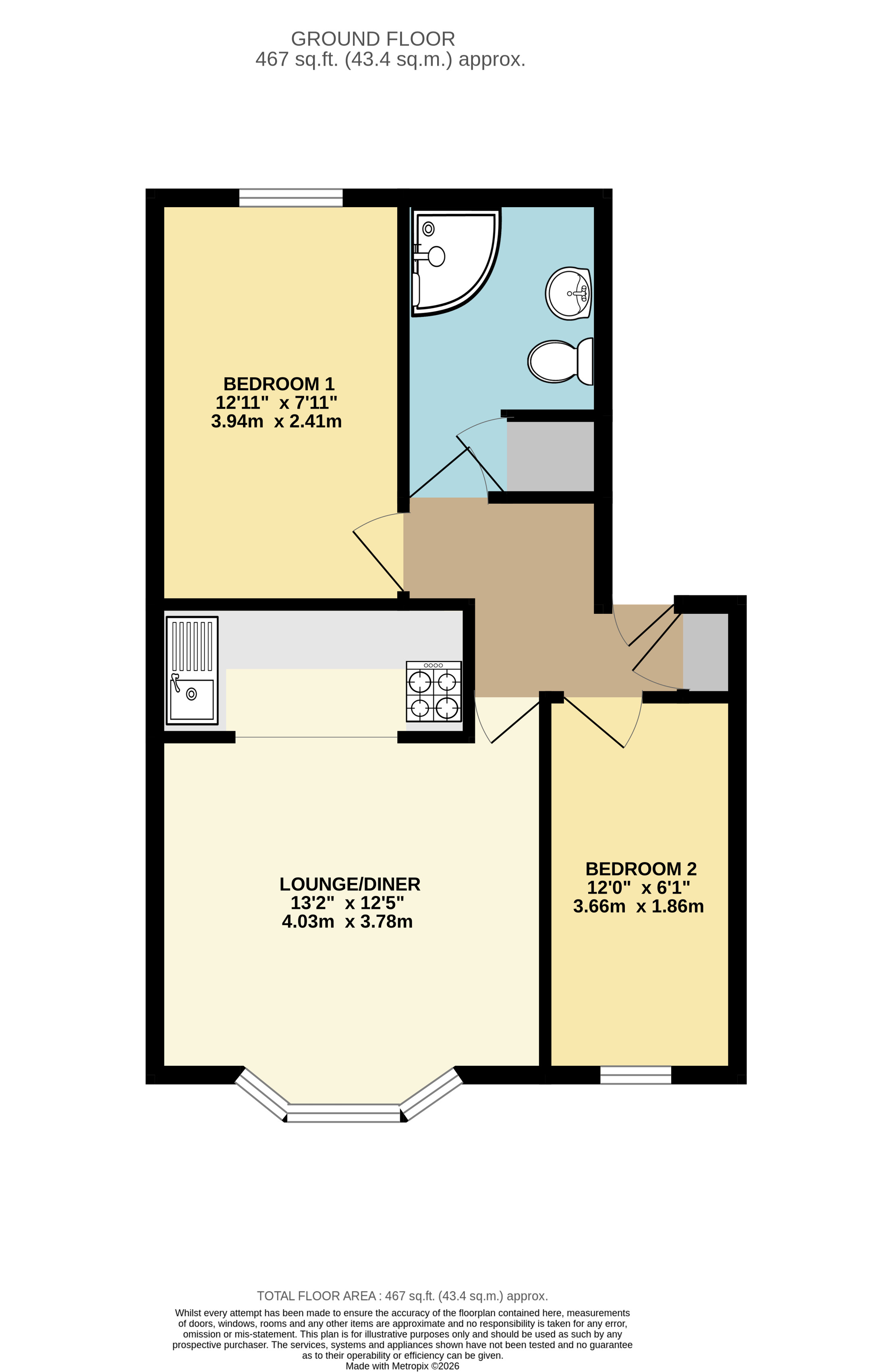 3 Brunswick Court, 12-14, Highcliff Rd, Cleethorpes floorplan