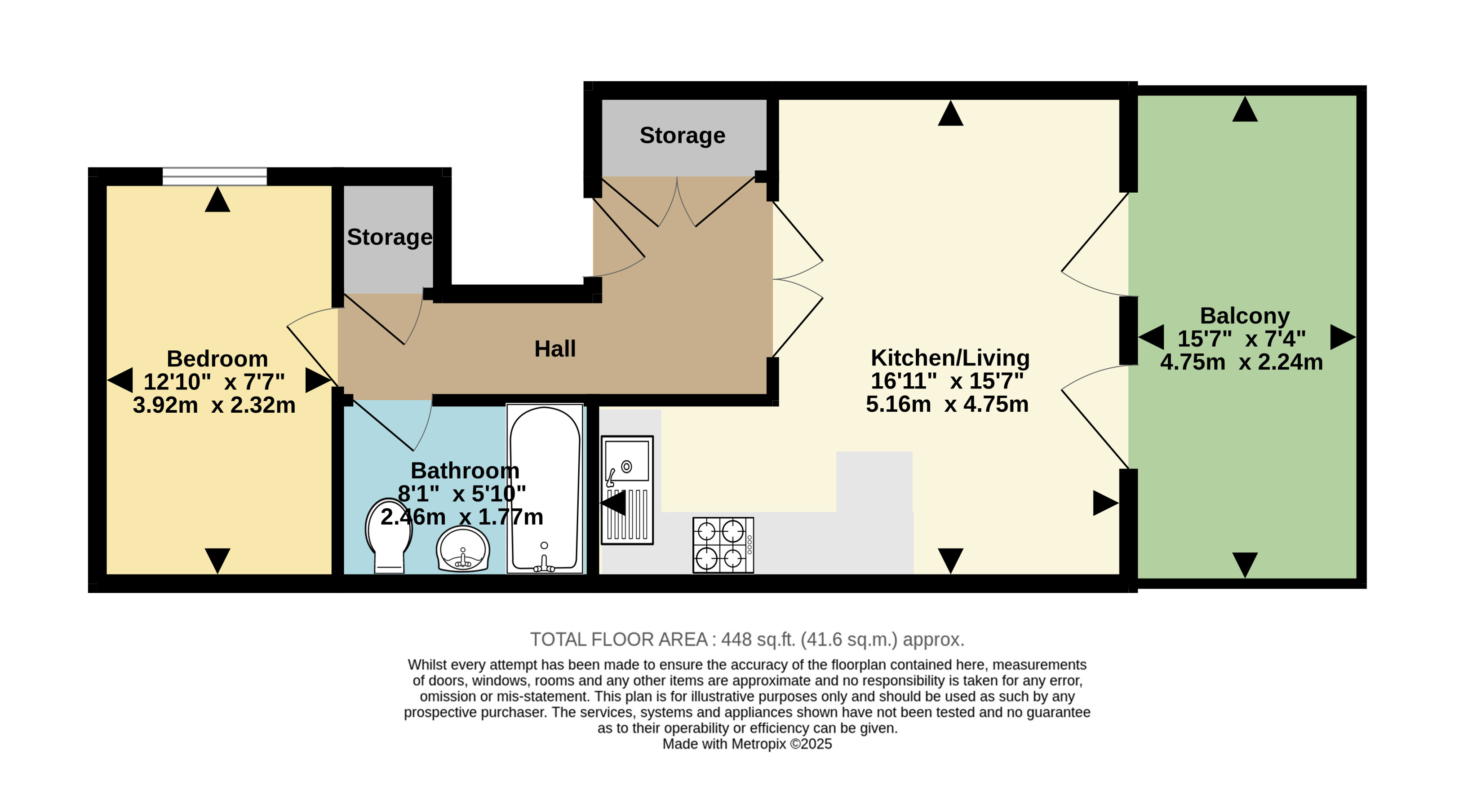 Flat 31, Charleston Court, 61, West Cliff Road, Kent floorplan