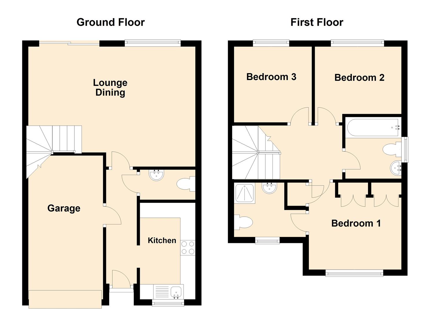 3 Bedrooms Semi-detached house for sale in Eden Close, Hilton, Derby DE65