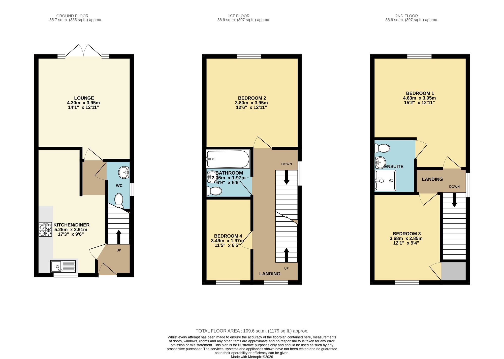 98 East Street, Chesterfield floorplan