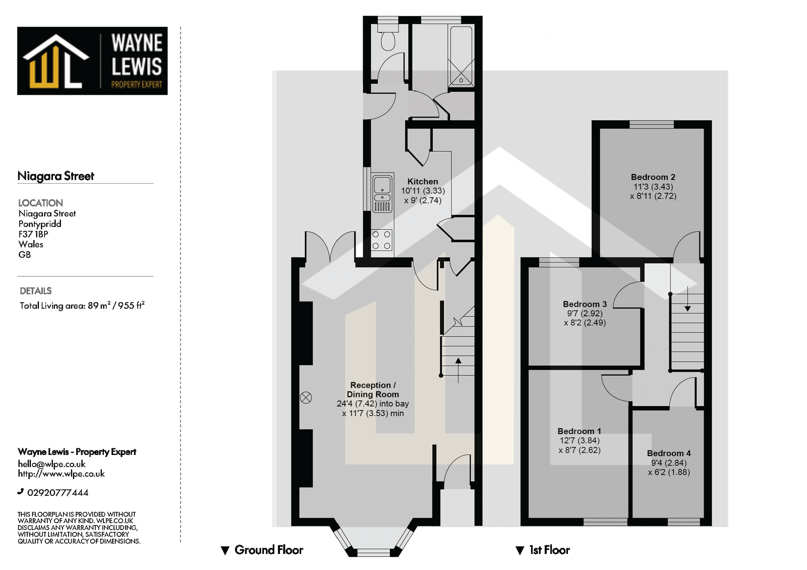 5, Niagara Street, Pontypridd floorplan