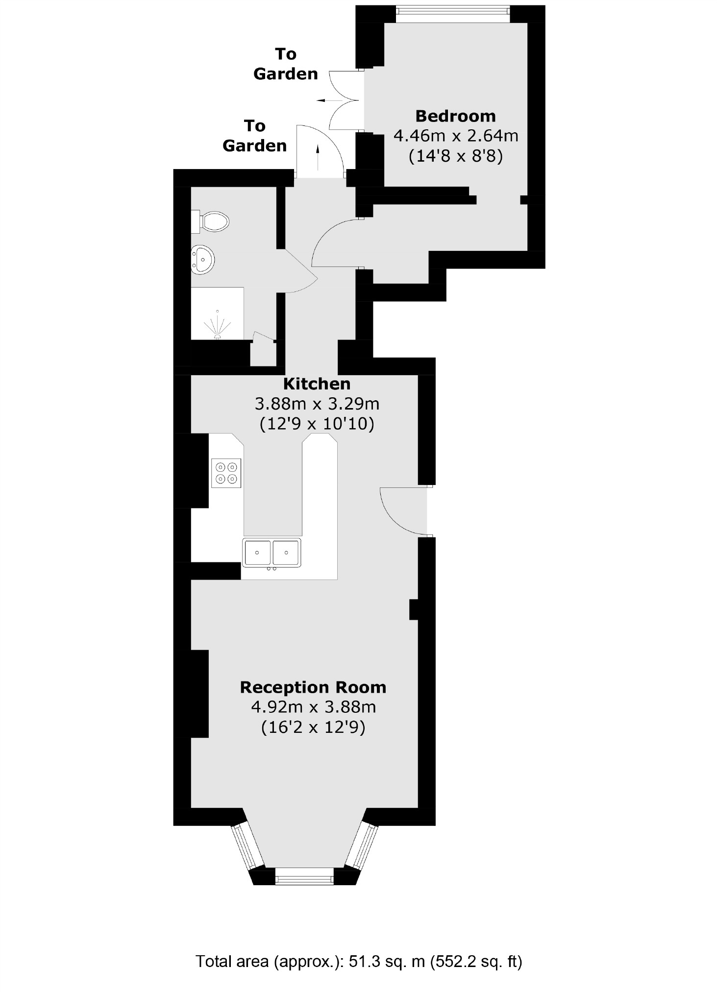 Ground Floor Flat, 60, Surrey Square, London floorplan