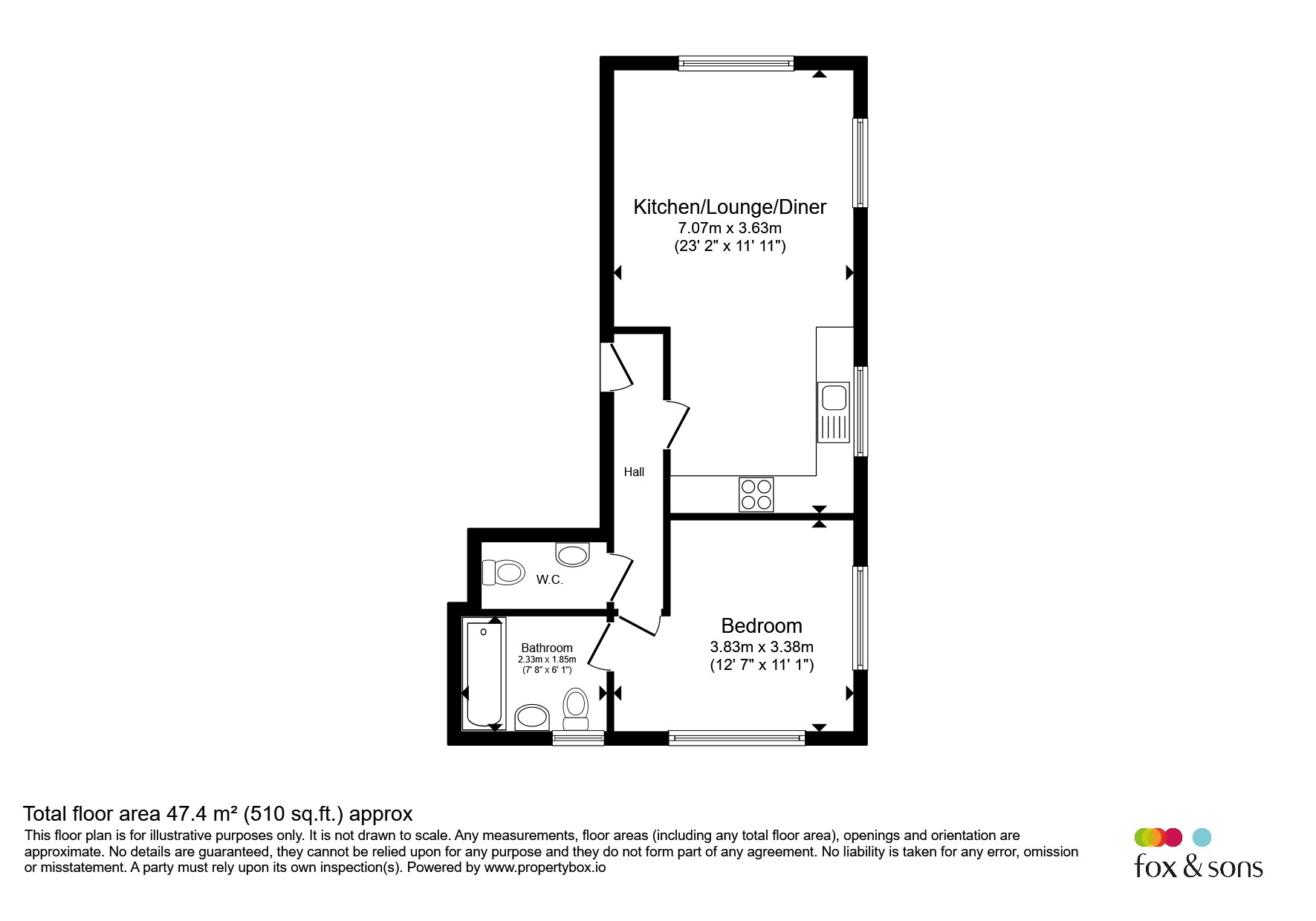 Masterplot, Caxton House, 143, South Coast Road, Peacehaven floorplan