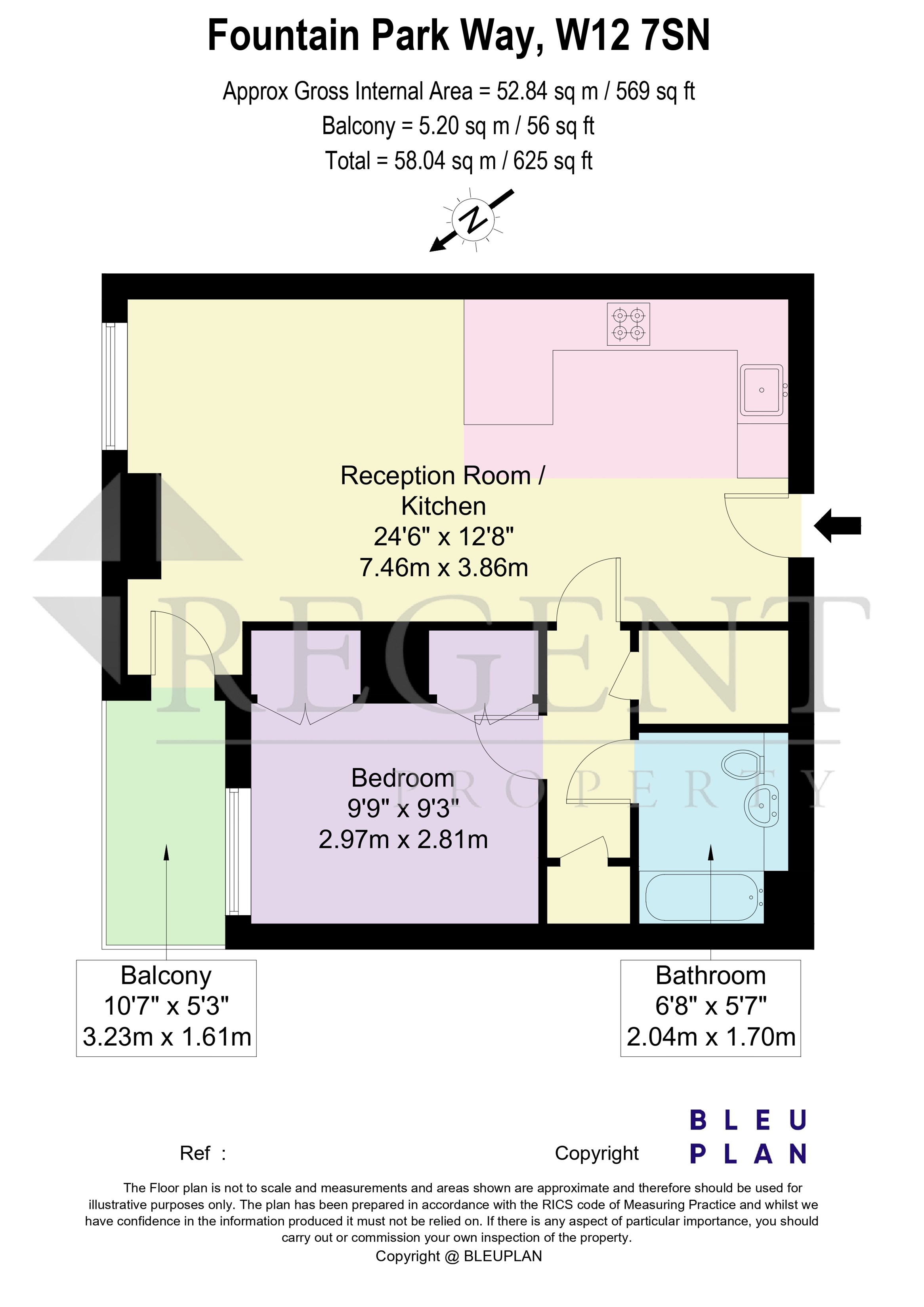 12, Westmont Apartments, Fountain Park Way, London floorplan