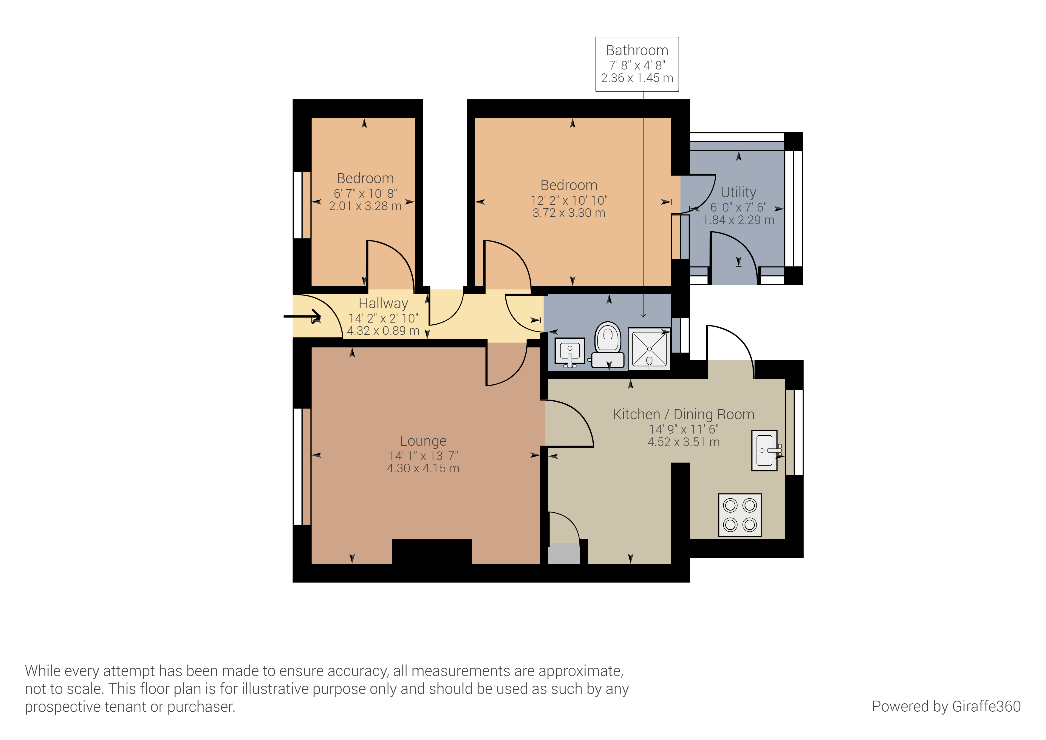 Honeyfield Road, Rassau, Ebbw Vale, Blaenau Gwent NP23, 2 bedroom flat