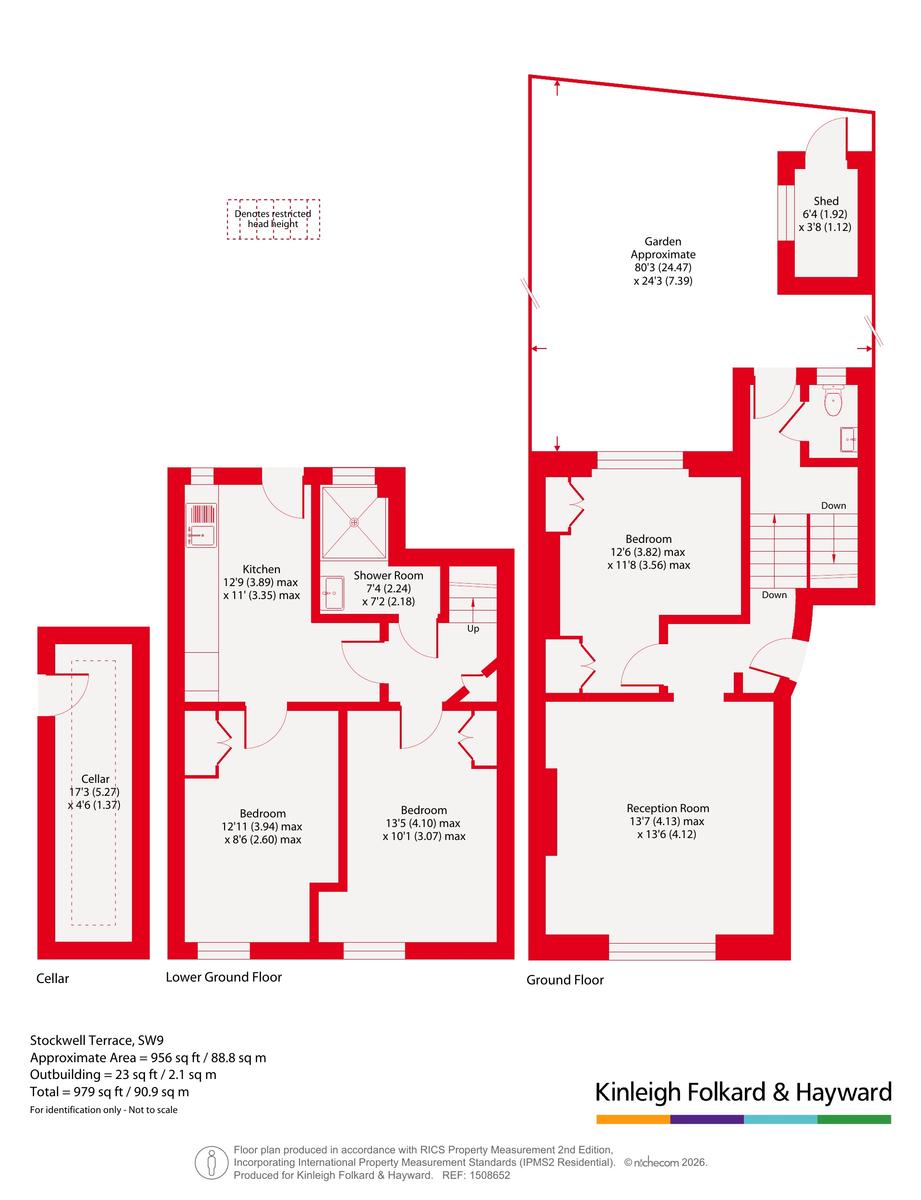 Flat A, 3, Stockwell Terrace, London floorplan