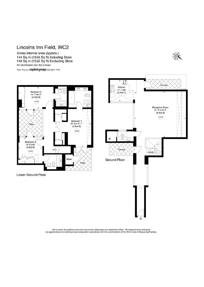 Flat 1, 64, Lincoln's Inn Fields, London floorplan