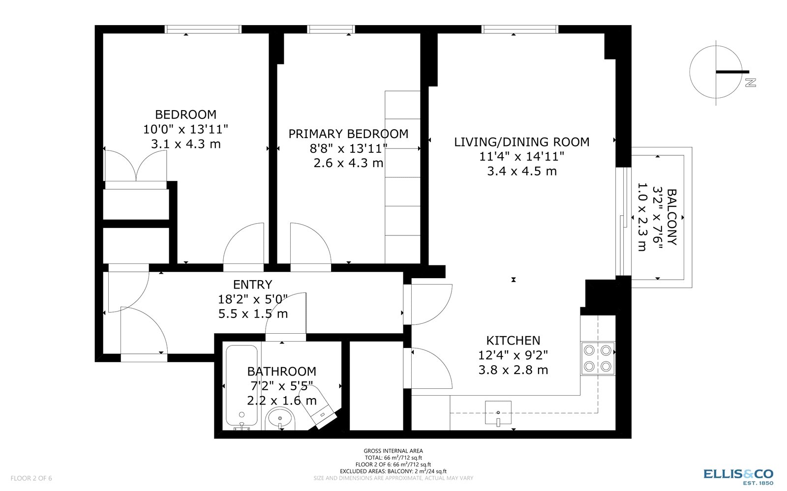 Flat 147, Forum House,, Empire Way, Wembley floorplan