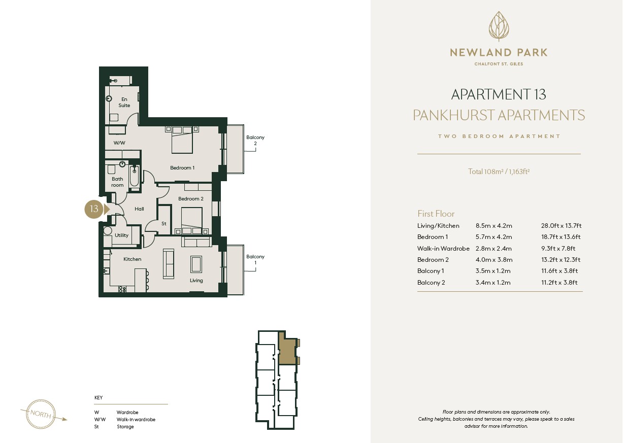 Apartment 1 Pankhurst, Newland Park, Gorelands Lane, Chalfont St. Giles floorplan
