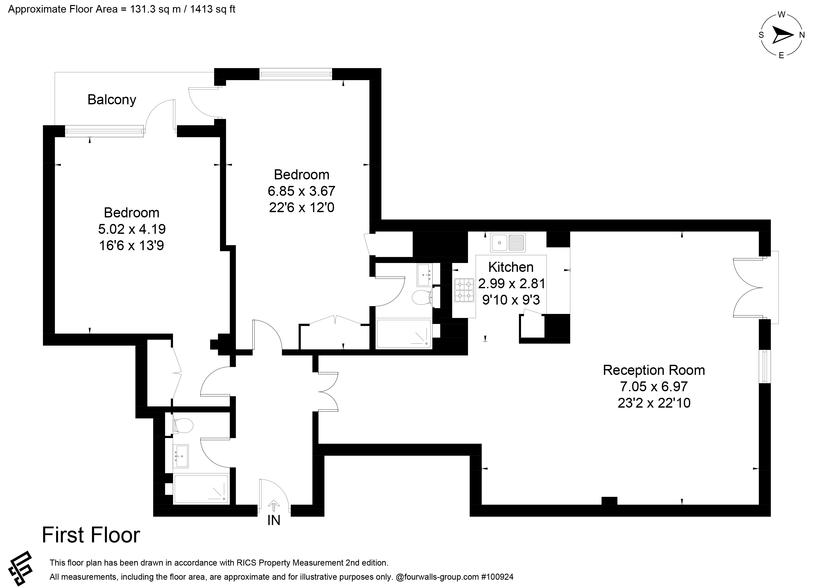 Flat 3,, Victoria Mills, London floorplan