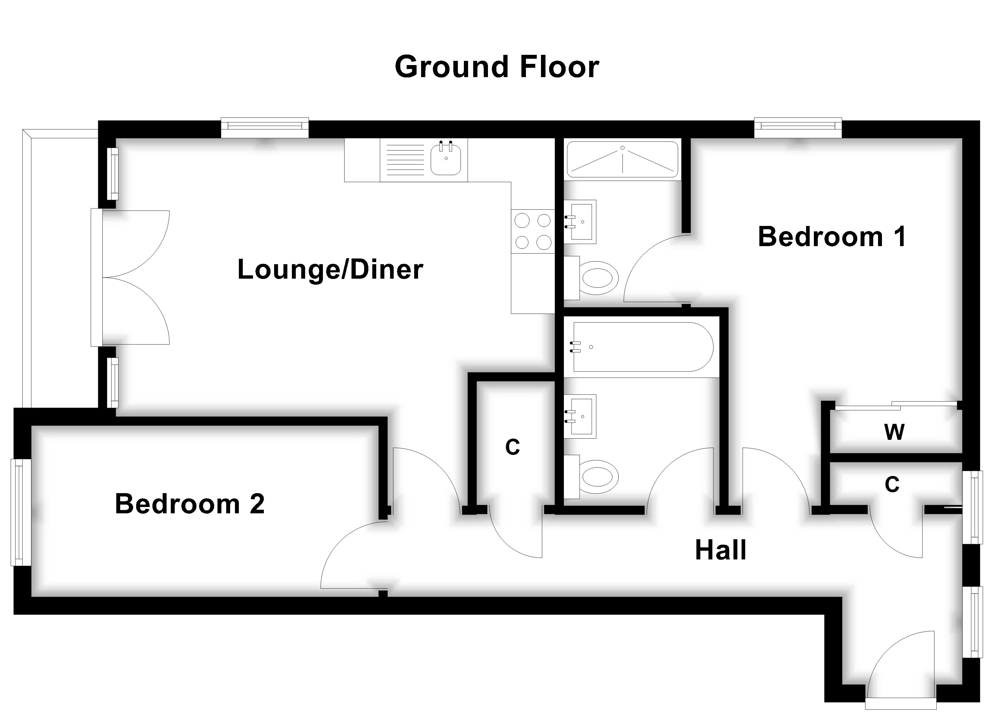 Flat 13,, Cinnabar Court, Erith floorplan