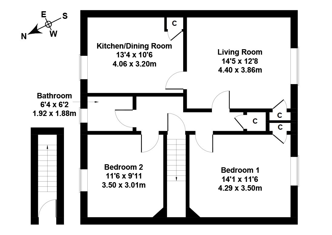 2 Bedrooms Flat for sale in Eskview Road, Musselburgh EH21