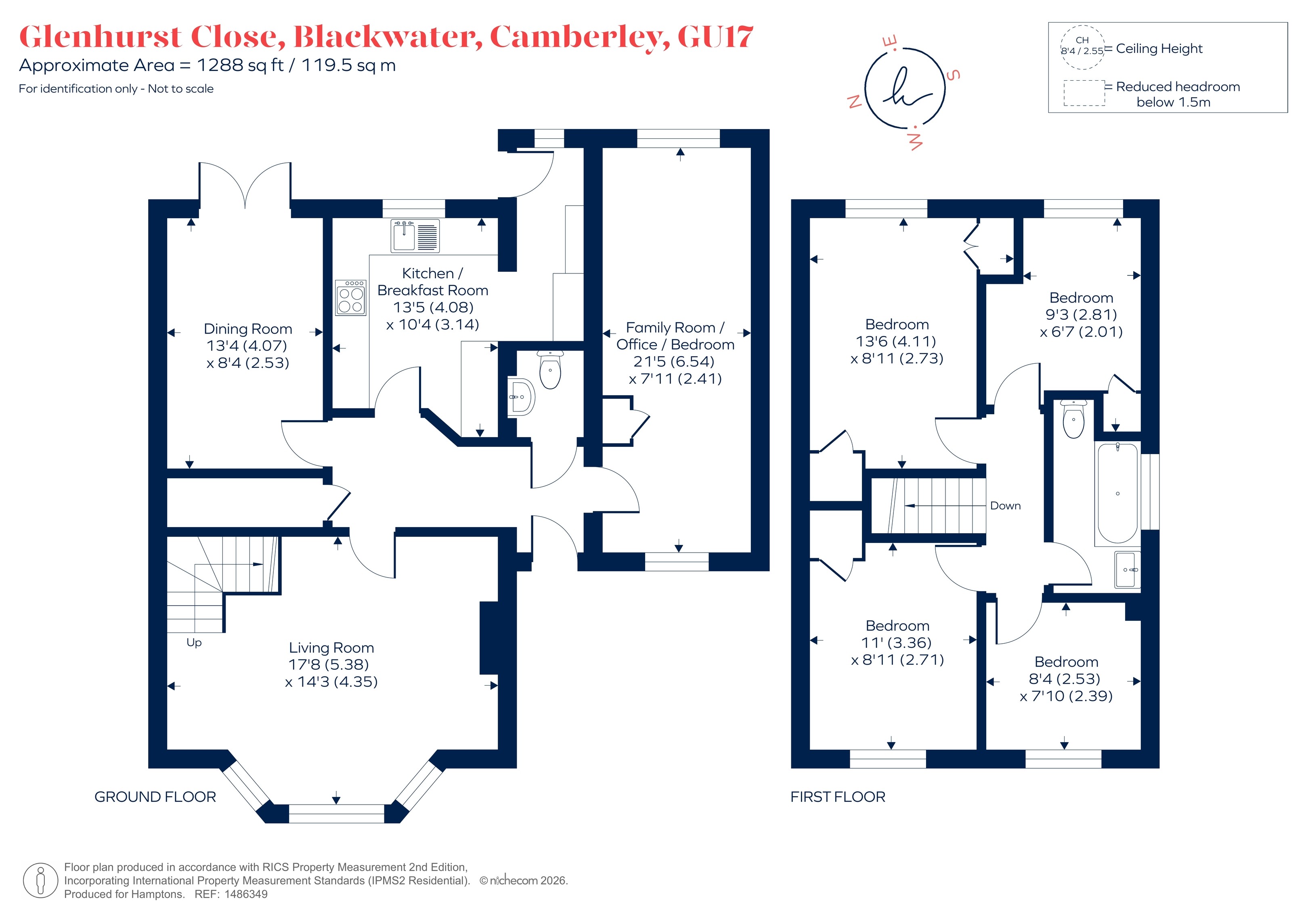 3, Glenhurst Close, Blackwater floorplan