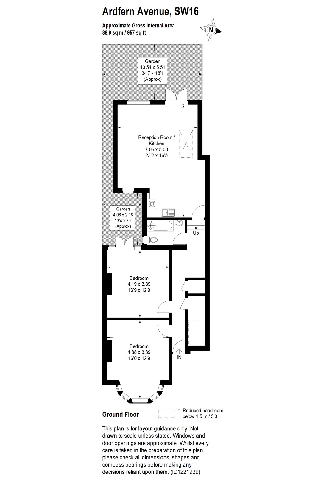 Ground Floor Flat A, 5, Ardfern Avenue, London floorplan