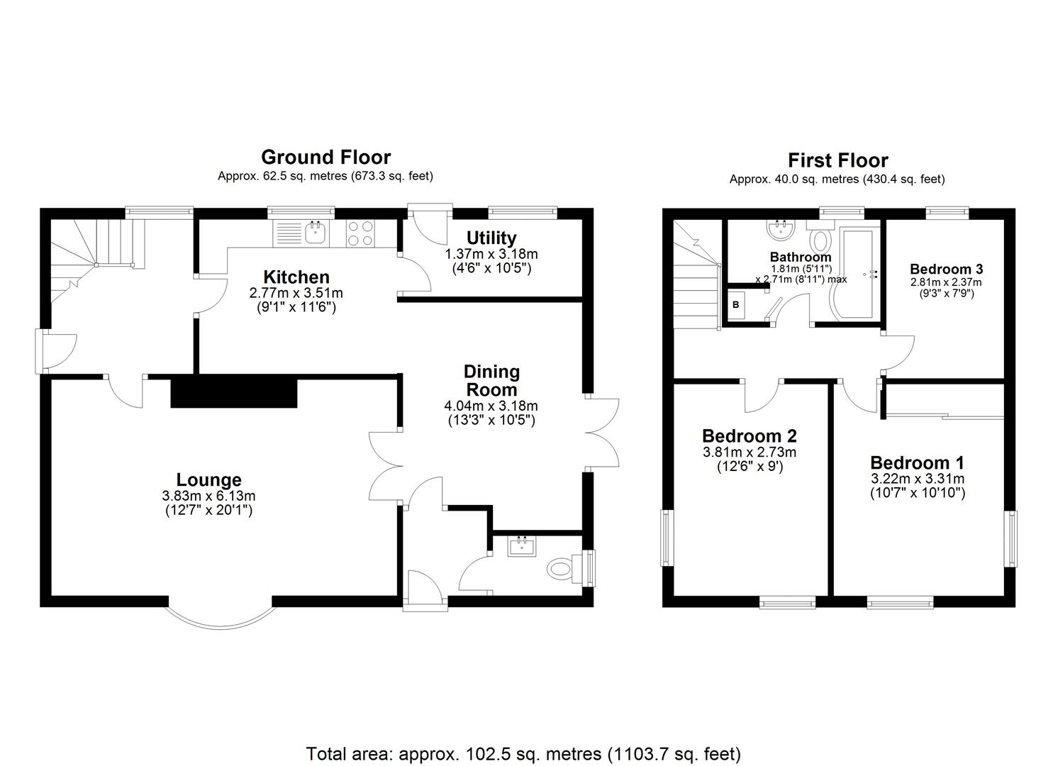 2 Police Houses, Berthon Road, Pontypool floorplan