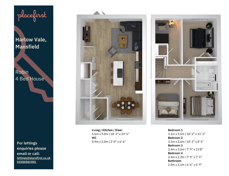 4BedRobinHarlowVale2, Constantine Way, Mansfield floorplan