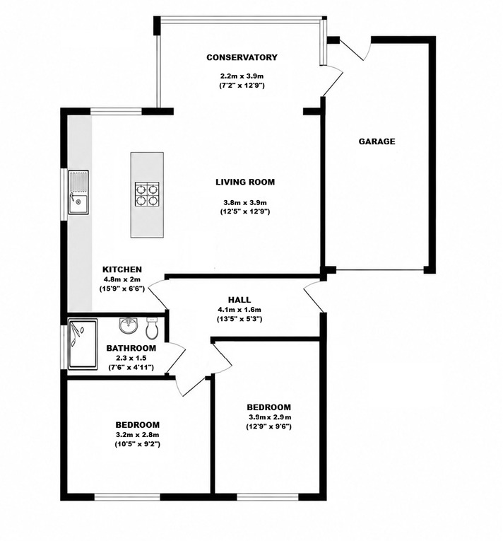 5 West Close, Helston, Cornwall floorplan
