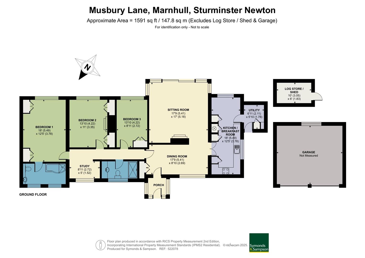 Three Acres, Musbury Lane, Sturminster Newton floorplan