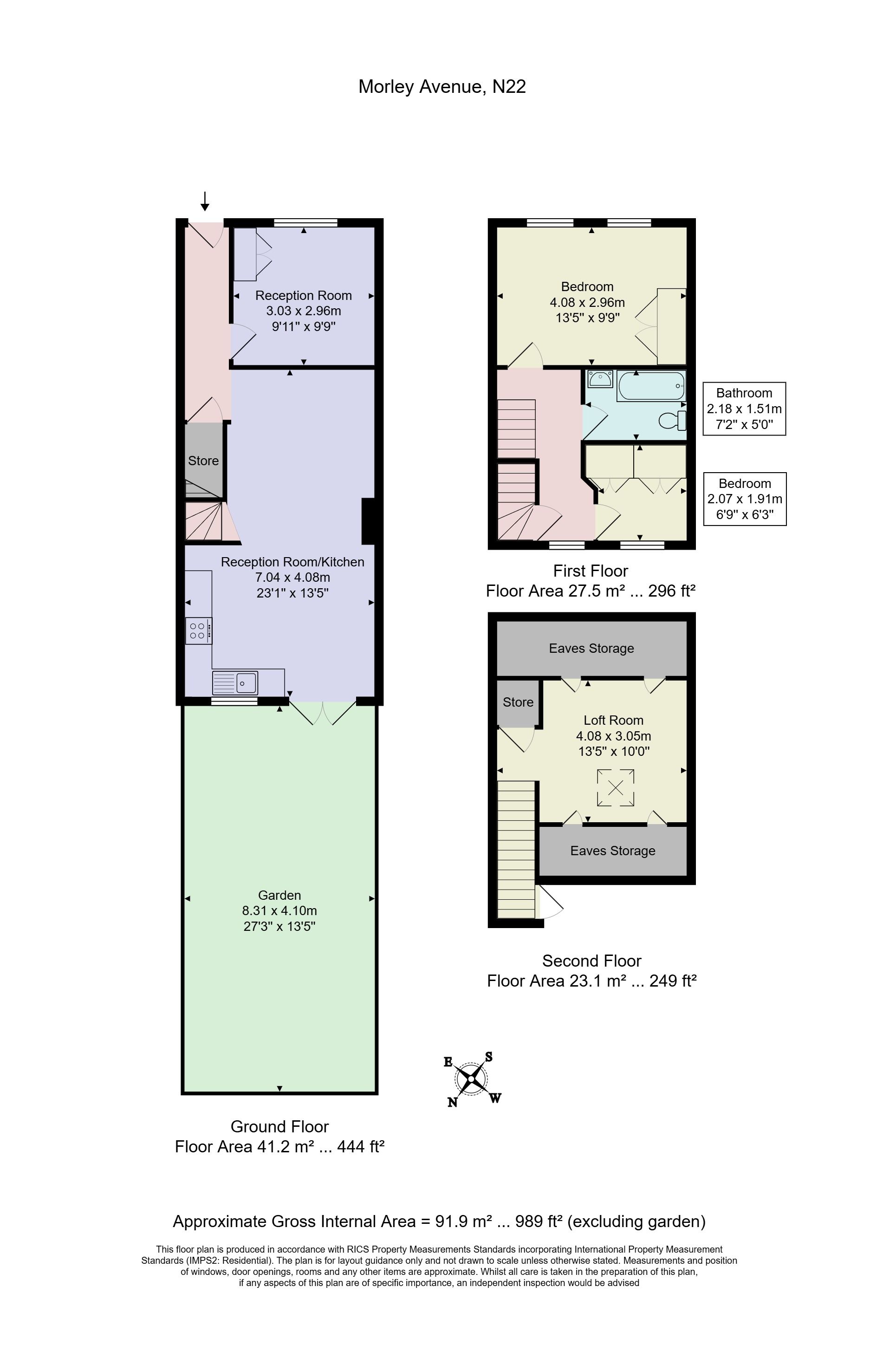 63, Morley Avenue, London floorplan
