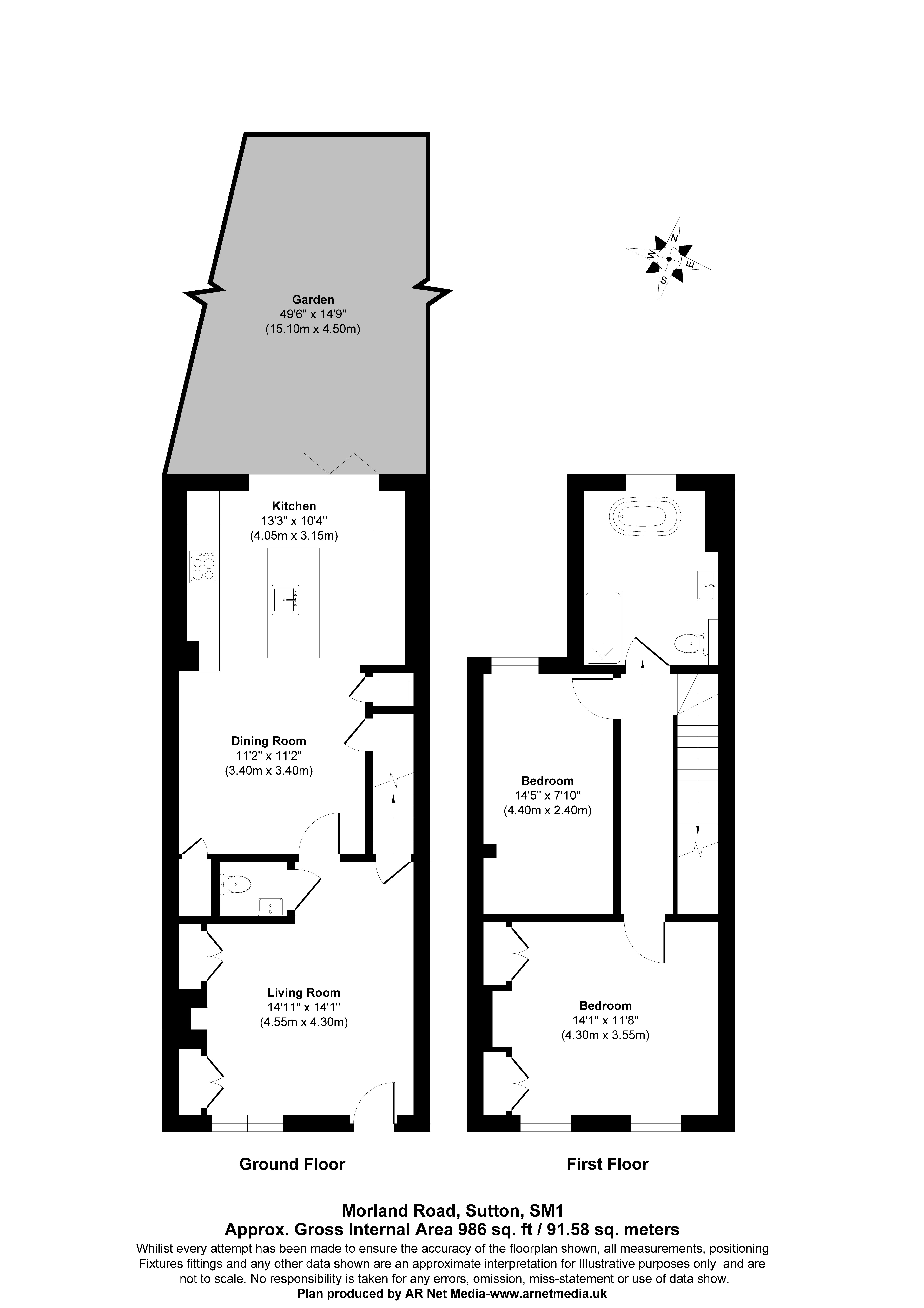 9, Morland Road, Sutton floorplan
