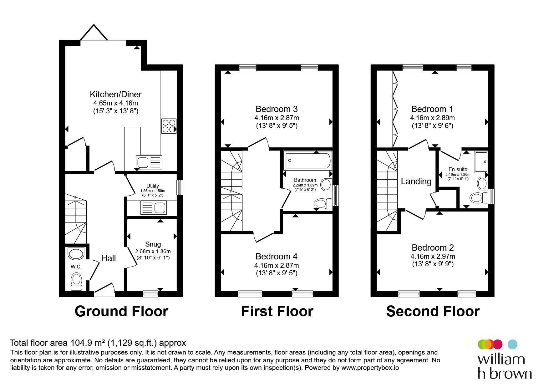 3, Hunters Walk, Chesterfield floorplan