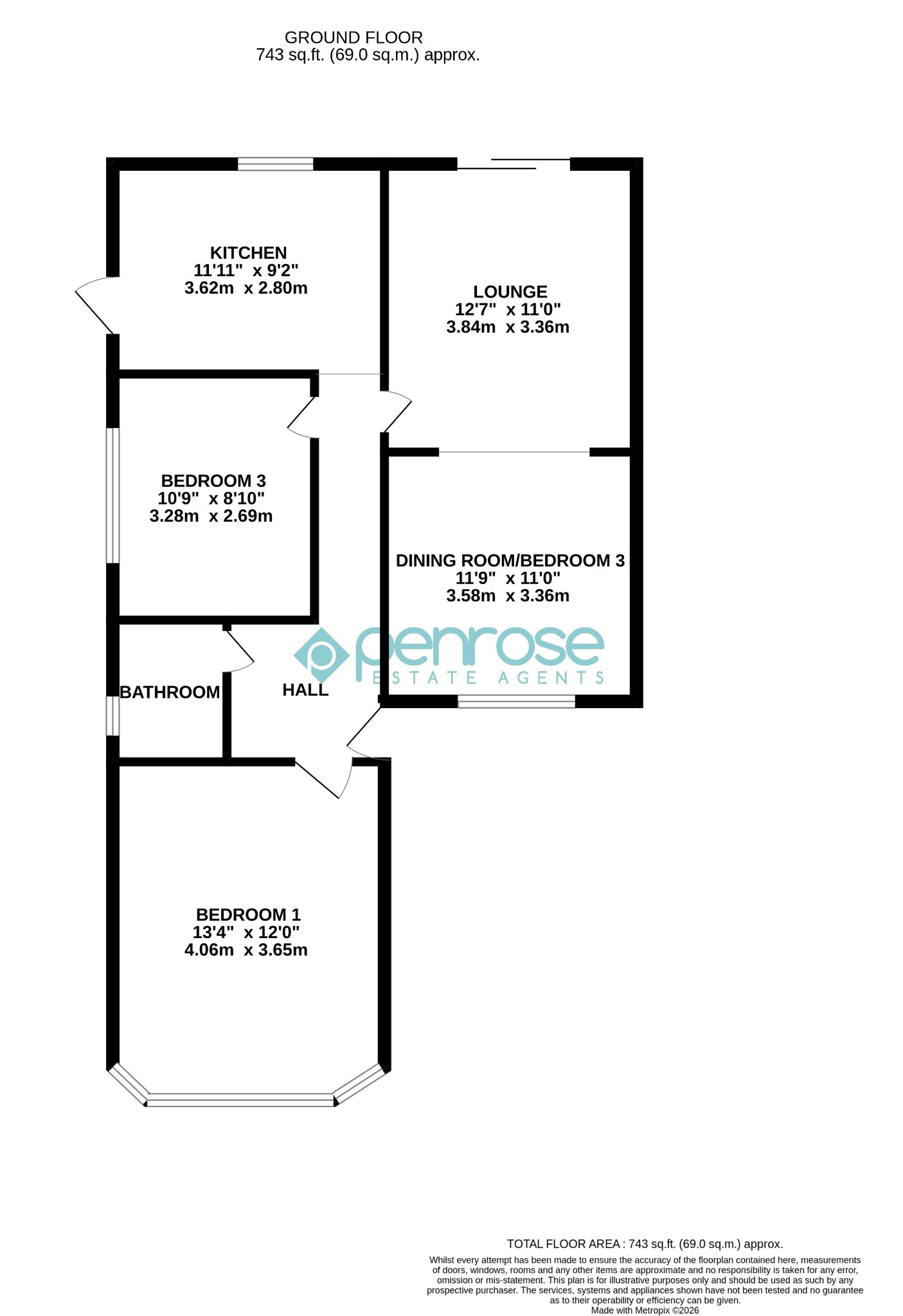 17 Faringdon Road, Luton, Bedfordshire floorplan