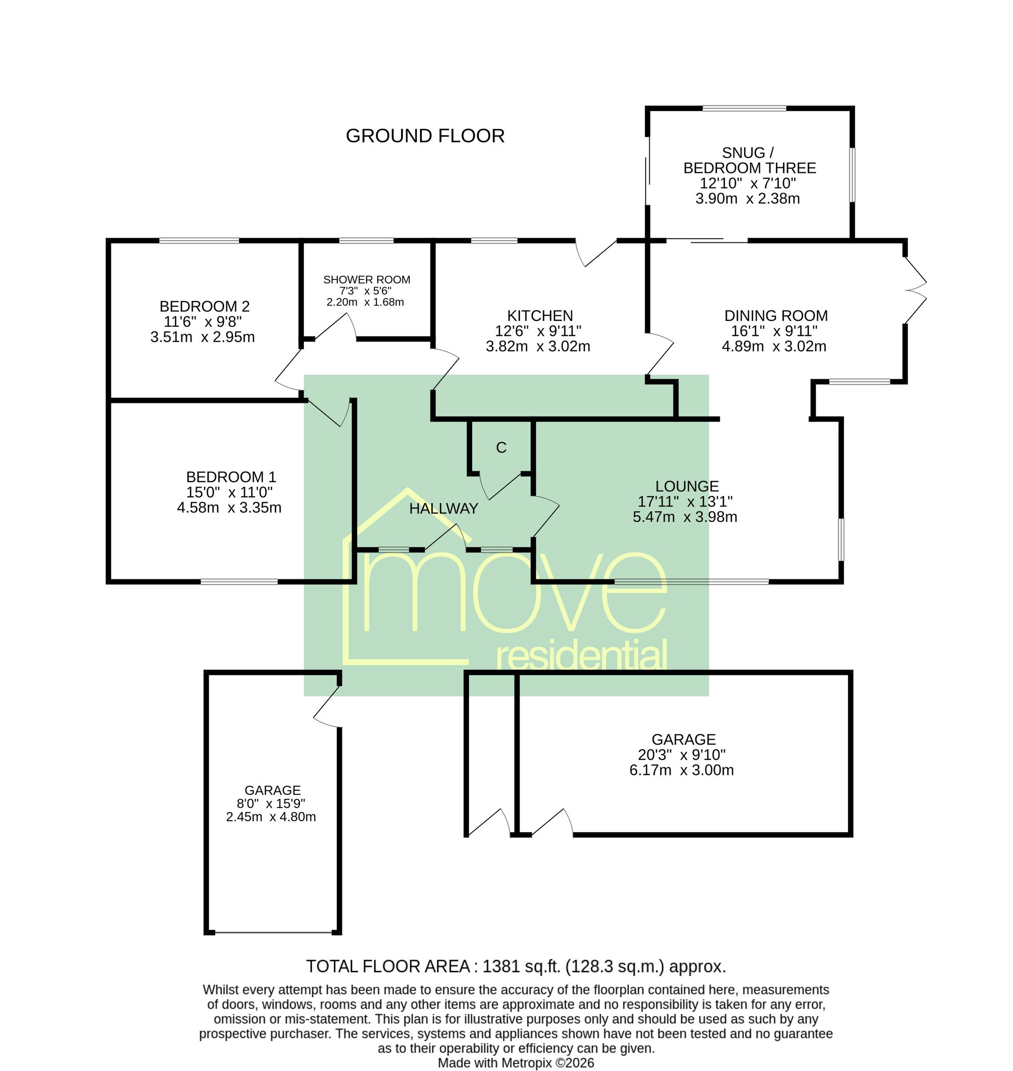 11 Rhodesway, Wirral floorplan