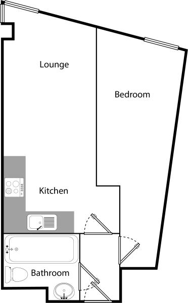 1 Bedrooms Flat to rent in Gatehaus, Bradford BD1